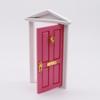 [Personalización] 1:Casa de muñecas de 12 pulgadas, minimuebles de bricolaje, modelo de microescena, puerta de campanario rosa