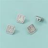 S925 Sterling Silver Thai Silver Fortune Button Colar Link Buckle Tail Buckle Acessórios DIY Handmade Rope Bracelet Material Bag