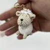 Novo Produto Pura Lã Tricô Feito à Mão Produto Acabado Pingente de Cordeiro Chaveiro Pingente de Bolsa Pronto para Venda