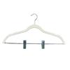Juego de Perchas Afelpadas para Uso Doméstico, Perchas Integradas Antideslizantes para Pantalones, Perchero con Pinzas Ajustables para Pantalones
