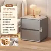 Mesita de Noche Ultraestrecha, Gabinete de Almacenamiento Simple, Gabinete Estrecho para Espacios Pequeños en el Dormitorio con Cajones de Madera Maciza, Estante Pequeño Creativo para Mesita de Noche