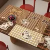 Jogo Americano, À Prova de Óleo, À Prova d'Água, Toalha de Mesa Sem Lavagem, Luxo Leve, Sensação de Alta Qualidade, Retangular, Jogo Americano Anti-Escaldante para Mesa de Centro, Protetor de Mesa