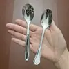 Cuchara de Acero Inoxidable Cuchara para Condimentos Nido de Pájaro Cuchara Pequeña Hotel Restaurante Occidental Cuchara para Café Miel Cereal Cuchara para Remover Cuchara para Té