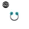 G23 Titanio Shambhala Bola de Diamante Completo Gota de Aceite C Bar Anillo Labial Anillo de Nariz Joyería para Perforación de Septo Nasal de Membrana de Diamante de Barro de Almeja Suave