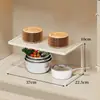 Estante de Cocina Almacenamiento de Ollas Estante de Almacenamiento Multicapa Capa de Gabinete Debajo del Fregadero Organizador Multifuncional