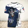 Camiseta Masculina 2023 Estação Independente Europeia e Americana Amazon Time de Rugby NFL Moda Masculina Esportiva Camiseta de Manga Curta