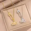 Broche Saturno con Diamantes Microincrustados de Moda Transfronteriza, Collar de Acero de Titanio para Mujer, Diseño de Lujo Ligero, Temática de Planetas al por Mayor, Sensación de Alta Gama