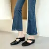 Mules femininas retrô francesas de metal, estilo old money, bico quadrado, vazadas, sem cadarço, com aumento interno de altura