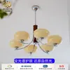 Lámpara Colgante Vintage Nórdica de Madera Maciza para Dormitorio y Comedor, Lámpara Colgante de Madera Retro Francesa MCM para Estudio y Sala de Estar