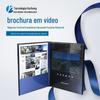 Cartão de papel rígido capa dura Máquina de publicidade Pocket Player convite Tela LCD HD de 10,1 polegadas Cartão de saudação em vídeo brochura