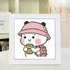 Mona Lisa Bordado a Punto de Cruz Enmarcado Pintura Infantil Kit de Materiales DIY Decoración de Mesa Kit para Principiantes