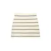 Para Comercio Exterior Transfronterizo Europeo y Americano Ropa de Mujer Aliexpress Más Vendido Verano Retro Beige Negro Rayas Conjunto de Vestido de Punto