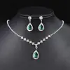 Collar de Gota de Agua con Circonita de Moda Cadena para Clavícula de Temperatura Alta de Lujo Ligero Collar de Lujo Ligero Exquisito Pendiente Venta al por Mayor
