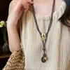 Collares para Parejas con Diseño de Nicho, Cadenas Vintage para Suéteres, Colgantes de Estilo Chino, Collares Versátiles de Estilo Étnico, Nuevos Accesorios