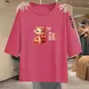 Moda de comercio exterior transfronteriza para madres, personas de mediana edad y mayores, versátil ropa interior holgada, camisetas de manga corta y tres cuartos, ropa interior básica