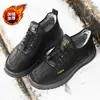 Atacado do Fabricante Sapatos de Algodão para Homens, Sapatos Esportivos e Casuais Quentes de Veludo, Couro Impermeável, Slip-On para Meia-Idade e Idosos