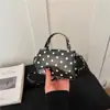 Moda Otoño 2026 Bolso Cruzado Pequeño Cuadrado de Lunares Elegante y Sencillo Estilo Coreano Diseño de Nicho Bolso de Mano para Hombro para Mujer