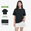 Camiseta pesada de fábrica para mujer, diseño raglán color block de verano, manga corta, holgada, transpirable, versátil camisa de media manga