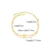 Venta Caliente Transfronteriza Paquete de 2 Pulseras con Iniciales A-Z 26 Letras Inglesas Corazón de Cobre Chapado en Oro Pulseras de Perlas para Mujeres