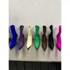 Botas de Calcetín Elásticas de Satén de Moda para Mujer 2026 Otoño/Invierno Botas Ajustadas Tacón Alto Punta Fina Botas Color Nude Botas Cortas Sencillas