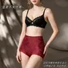 "Encaje Moldeador" de Cintura Alta Estilo Chino Jacquard Pantalones Moldeadores para Mujer Sexy Encaje Triángulo Moldeador de Entrepierna de Seda de Morera Mujer