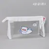 Bolsa de Lápices Transparente de Gran Capacidad de Dibujos Animados Bolsa de Papelería Impermeable para Estudiantes Bolsa de Almacenamiento Triangular Papelería al por Mayor Transparente Impermeable