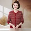 Camisa Base da Moda Nova Transfronteiriça Primavera e Outono 2026, Jaqueta Versátil da Moda Tendência de Inverno Novo Estilo Chinês Redutora de Idade para Pessoas de Meia-Idade