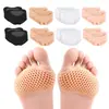 Almohadilla para el antepié tipo manga de panal SEBS, transpirable, de tamaño ajustable, a prueba de dolor, plantilla para tacones altos de mujer de media talla