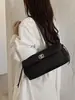 Bolso baguette retro nuevo con asa larga, estilo bolso de bolos, tote con patrón de rombos, gran capacidad, se puede llevar bajo el brazo o como bolso de hombro para mujer