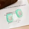 Nuevos Pendientes de Resina Jelly para Primavera/Verano 2026 con Circonita Microincrustada, Diseño Irregular de Moda Exquisito Versátil Accesorios para Orejas
