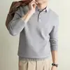 Suéter de Punto para Hombre 2026 Otoño/Invierno Cuello Camisero Falso Dos Piezas Suéter Pulóver Estilo Joven Old Money Casual Grueso