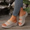 Comercio exterior nuevo remache ligero suela gruesa pantuflas zapatos de mujer transfronterizos con relieve casual puntera abierta sandalias de playa