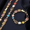 Joyería de piedras preciosas transfronteriza europea y americana de hip-hop, cadena, collar de circonitas, joyería de lujo ligero de alta gama para hombre, pulsera de ópalo