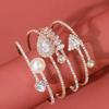 Pulsera de Zirconia y Perla Transfronteriza Simple y de Moda Accesorios Diarios Pulsera de Yiwu Suministro al por Mayor Fábrica de Joyería de Pedrería
