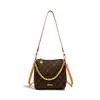 Bolso de mujer de moda 2026 nuevo modelo, diseño popular y único, bolso cruzado de gran capacidad, bolso de hombro estampado, bolso tipo cubo, estampado vintage