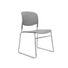 Silla de Entrenamiento Minimalista Nórdica con Marco de Acero Galvanizado en Forma de Lazo, Silla de Plástico Grueso Apilable Multicolor, Directo de Fábrica