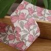Cinta con estampado de jazmín de doble cara para ropa, sombrero de paja, flor, caja de regalo, decoración, lazo, accesorios para el cabello, cinta de material