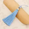 8cm capuchón de trompeta plateado borla borla espiguilla de seda de hielo bolsita colgante de abanico colgante