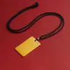 [Mesmo Estilo de Laopu Weixue] Colar com Pingente Bússola Oito Tesouros Cor de Ouro Areia para Mulheres Colar com Corda Pingente Dourado de Cabaça Jiaer