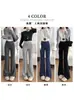 Pantalones Acampanados Casuales Americanos para Mujer Primavera Otoño Cintura Alta Caída Adelgazantes Casuales Yoga Deportivos Ajustados de Campana Pantalones de Chándal