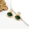 Pendientes de Plata de Ley 925 con Perlas Naturales y Circonita Verde, Diseño Único y Elegante Pendientes de Circonita para Mujer, Accesorios de Lujo Ligero