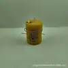 Vela de cera de abelha cilindro cera traçado dourado copo de vela romântico sem fumaça fragrância vela de incenso vela de cera de abelha fábrica de presentes