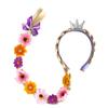 Diadema de Princesa Cabeza de Niña Transfronteriza de Amazon Corona Infantil Accesorios para Trenza de Cabello Largo Trenza Peluca de Flor de Cabello Largo