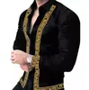 Camisa de Manga Larga a Rayas Ajustada con Cuello para Hombre, Top Casual de Negocios, Ropa Formal para Viajar, Pieza Única Versátil, Venta al por Mayor