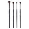 Set de Brochas de Maquillaje para Ojos de 4 Piezas Más Vendido con Mango Cóncavo, Brocha Portátil para Sombras de Ojos, Brocha para Labios, Brocha de Detalle, Brocha para Difuminar, Herramientas de Maquillaje