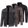 Novo Suéter Masculino Suéter Masculino Outono e Inverno Jaqueta Cardigã com Zíper Masculino Conjunto de Três Peças