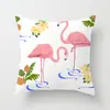 Fábrica multi-especificação imitação super macio criativo desenho animado flamingo fronha quarto estudo almofada de apoio para cintura capa