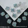 Novo Estilo Trevo de Quatro Folhas Cravejado com Diamante Zircônia de Oito Furos Acessórios para Pulseira Colar Miçangas Corrente de Celular Venda Quente Transfronteiriça