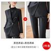 Traje Negro de Alta Gama Chaqueta de Otoño de Manga Larga para Mujer Sentido de Alta Gama Ropa de Negocios Vestido Elegante Ropa de Trabajo de Cuello Blanco
