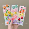 Goma para el pelo de dibujos animados de frutas de verano para niños y niñas, Cuerda para el pelo pequeña tipo 'chirrido', Accesorios para el pelo de alta elasticidad, Diadema